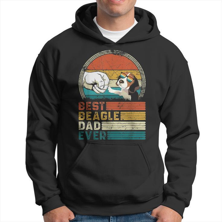 Distressed Best Beagle Dad Ever Fathers Day Gift Hoodie