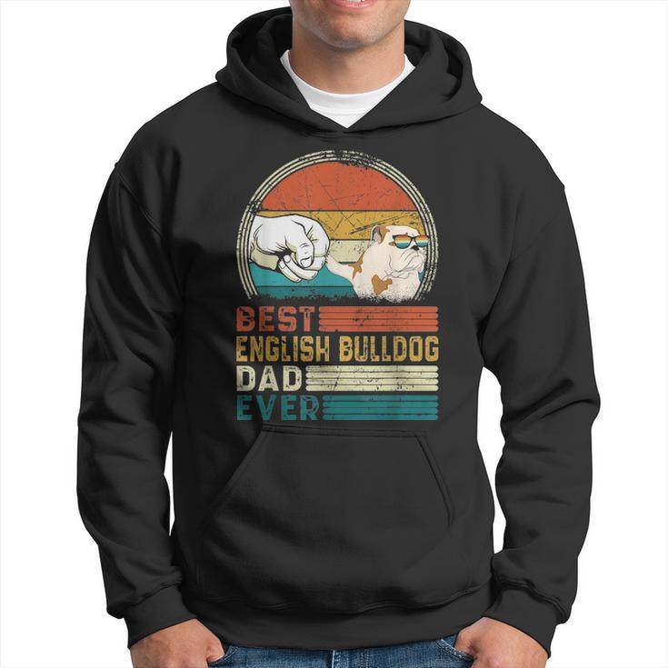 Distressed Best English Bulldog Dad Ever Fathers Day Gift Hoodie