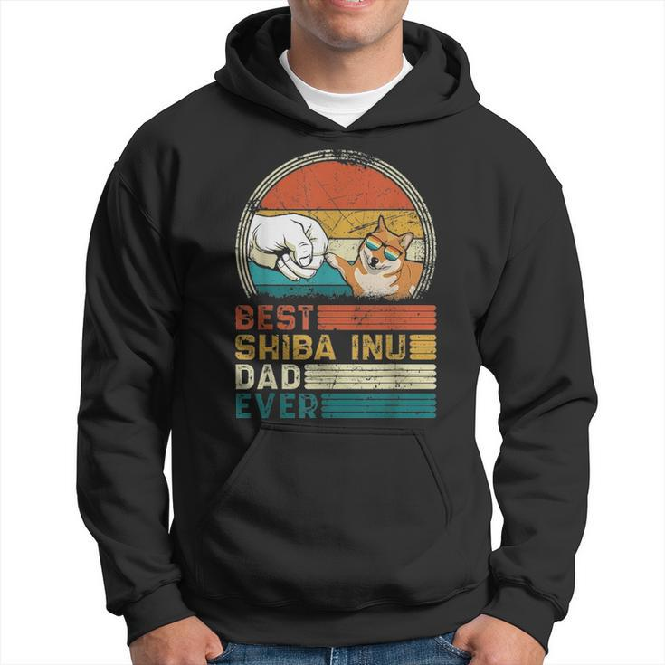 Distressed Best Shiba Inu Dad Ever Fathers Day Gift Hoodie