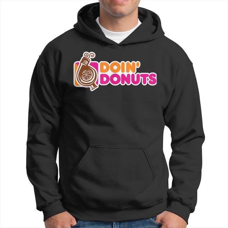 Doin Donuts Funny Car Enthusiast Automotive Hoodie