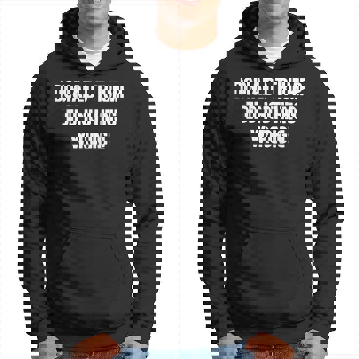 Donald Trump Did Nothing Wrong T Hoodie