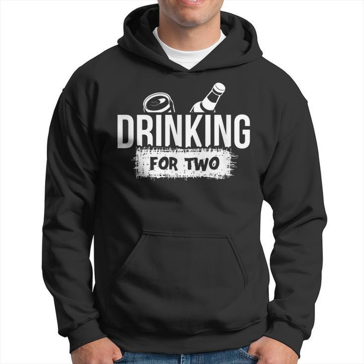 Drinking For Two Pregnancy Announcement T  For Dads Hoodie
