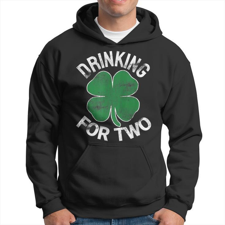 Drinking For Two St Patricks Day Pregnancy Announcement  Hoodie