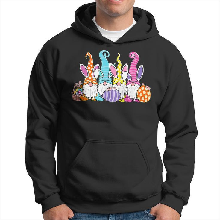 Easter Bunny Spring Gnome Easter Egg Hunting And Basket  Hoodie