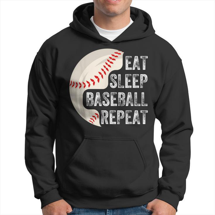 Eat Sleep Baseball Repeat Baseball Player Baseball  Hoodie