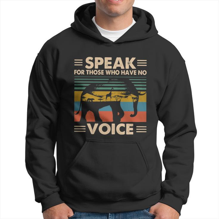 Elephant Speak For Those Who Have No Voice Men Hoodie