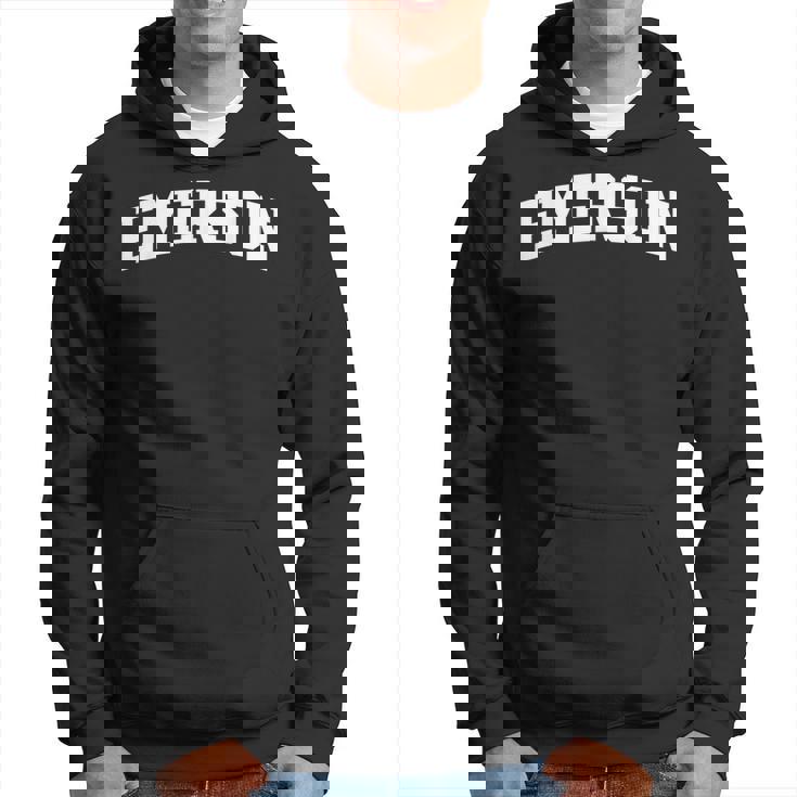 Emerson Name Vintage Retro College Arch Style Men Hoodie Thegiftio UK