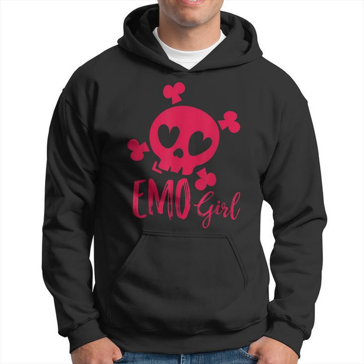 Emo Girl Pink Skull Emo Goth Music Ns Emotional Hoodie