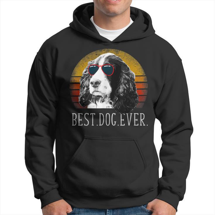 English Springer Spaniel  Retro Best Dog Lover Ever  Hoodie