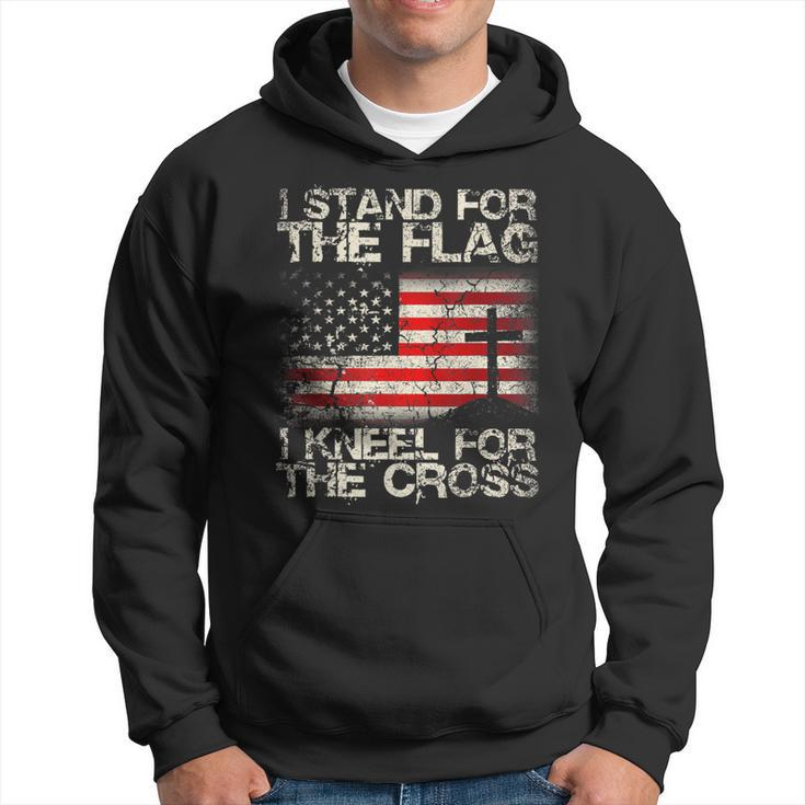 Epic I Stand For The Flag I Kneel For The Cross Military Hoodie