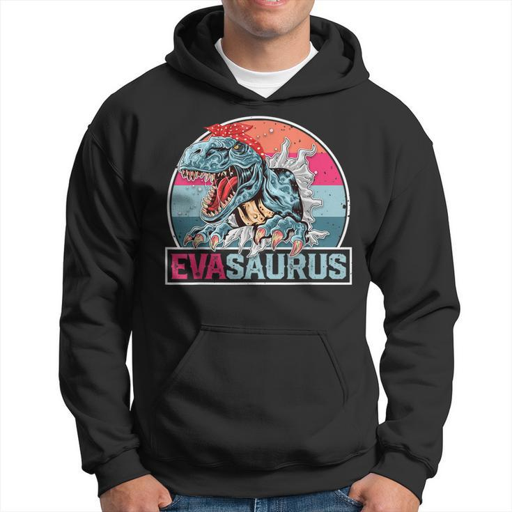 Eva Saurus Funny Personalized Dinosaur T Rex Name Hoodie