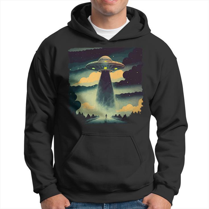 Extraterrestrial Alien Science Fiction Ufo Flying Saucer Hoodie | Mazezy