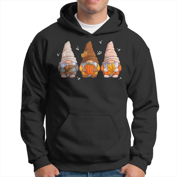 Fall Gnomes Thanksgiving Gnomes With Pumpkin Autumn Leaves Men Hoodie