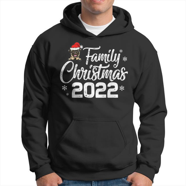 Family Christmas 2022  For Pug Dog Lover Santa Hat Xmas  Men Hoodie Graphic Print Hooded Sweatshirt
