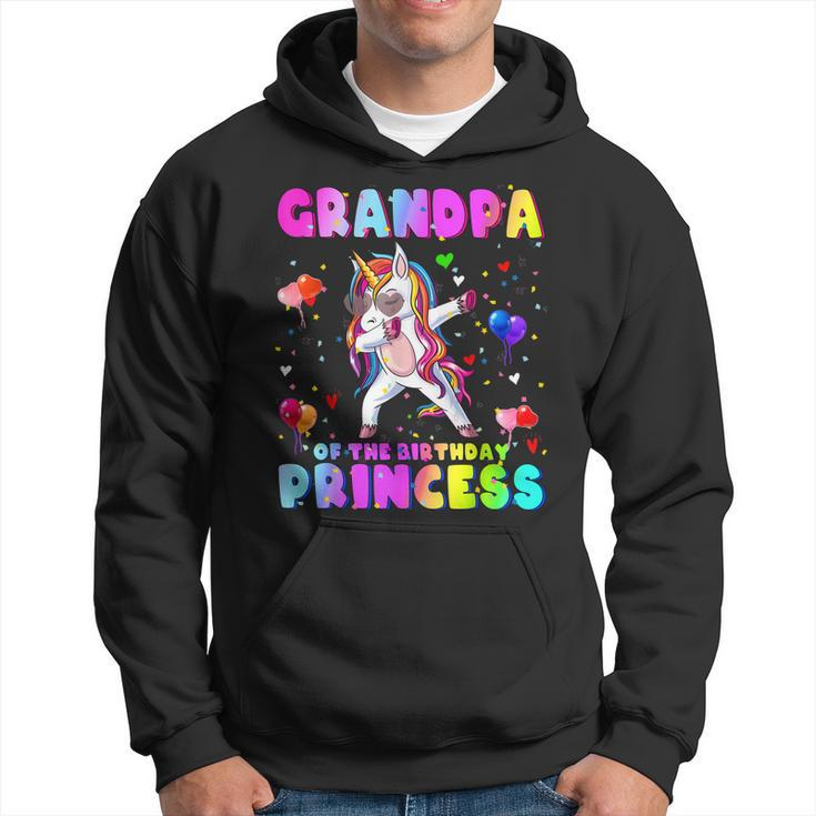 Family Matching Birthday Princess Dabbing Unicorn Grandpa Hoodie