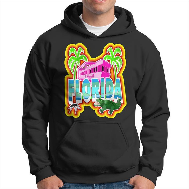 Farbenfroher Redneck Florida Alligator Hoodie, Lustiges Käfer-Design