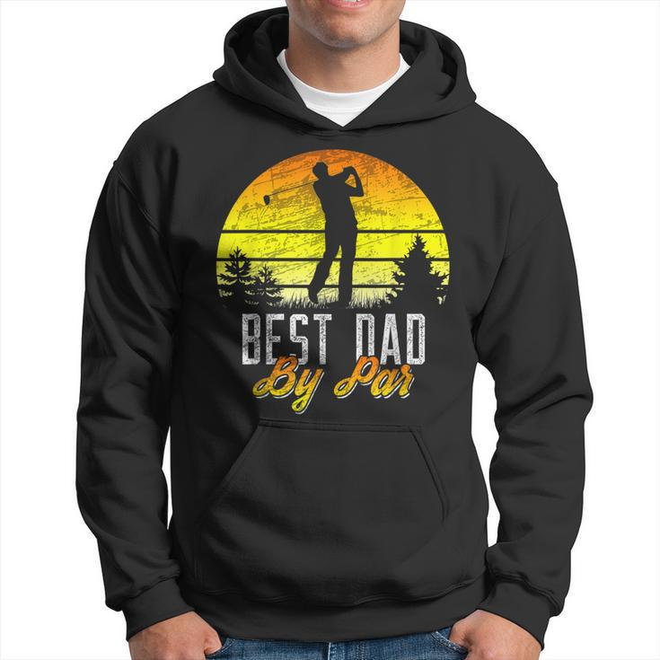 Fathers Day Best Dad By Par Funny Golf Pun Golfer Gift For Mens Hoodie