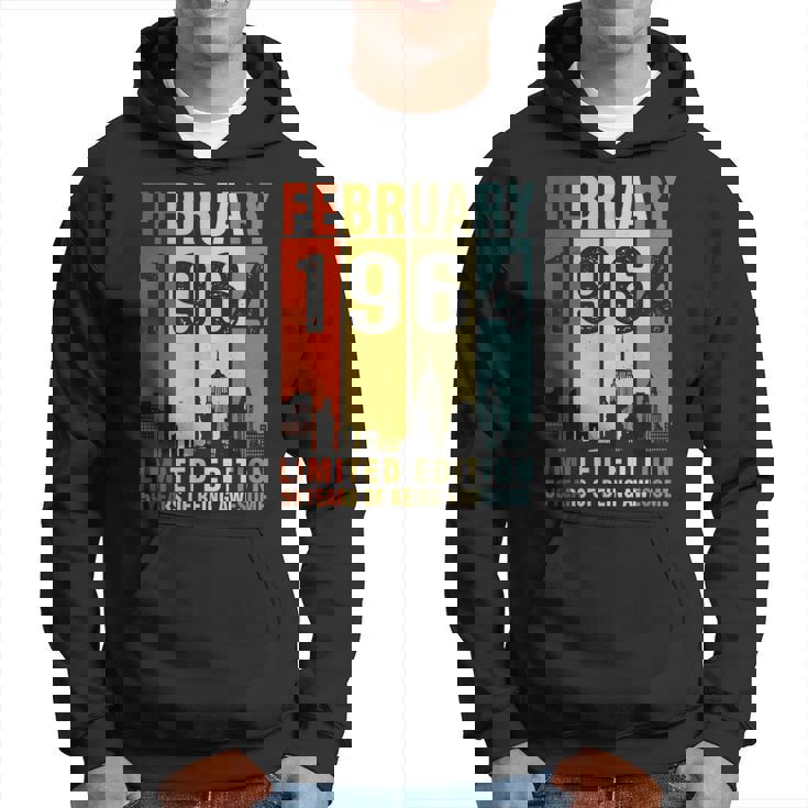 February 1964 59 Years Of Being Awesome Vintage  Hoodie