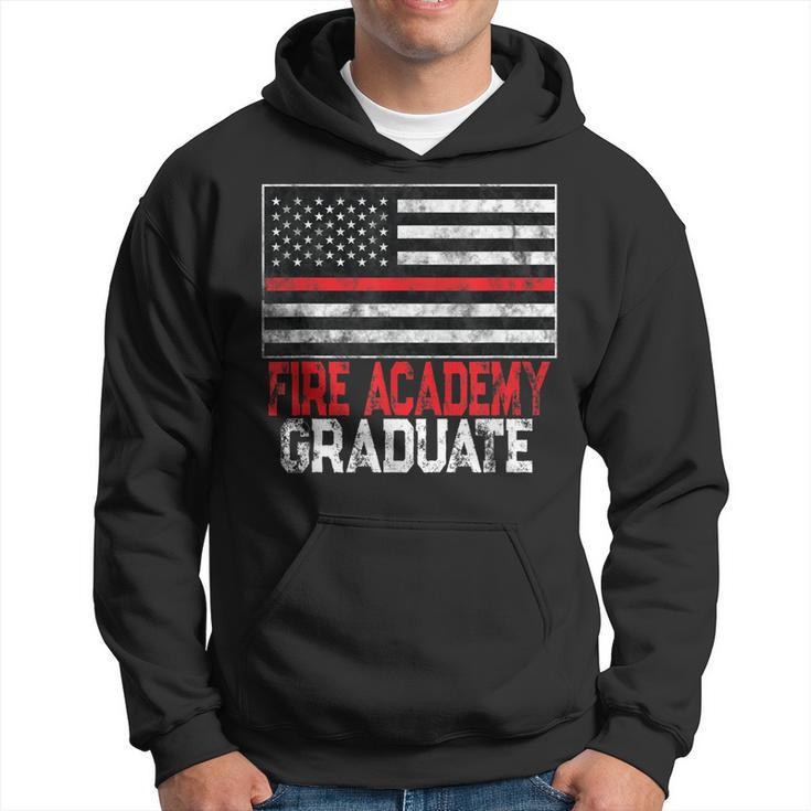 Fire Academy Graduate - Firefighter Us Red Line Flag  Hoodie
