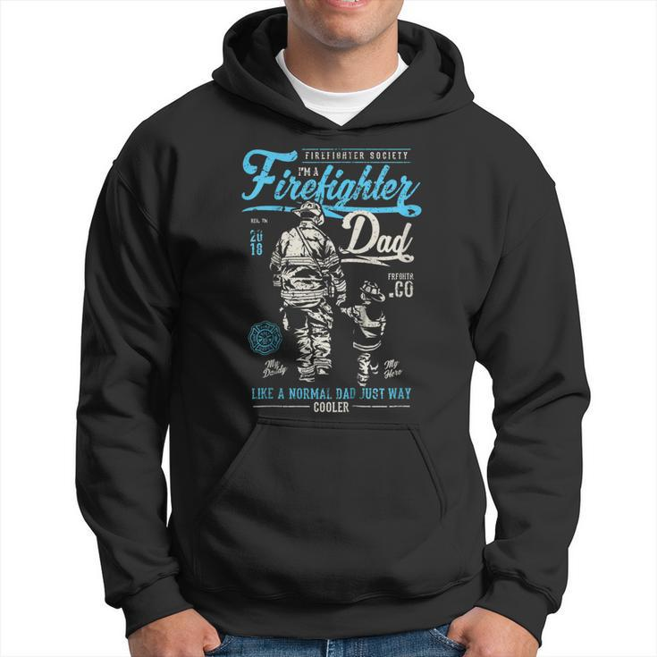Firefighter Fathers Day  Retro Dad Xmas Gifts Hoodie