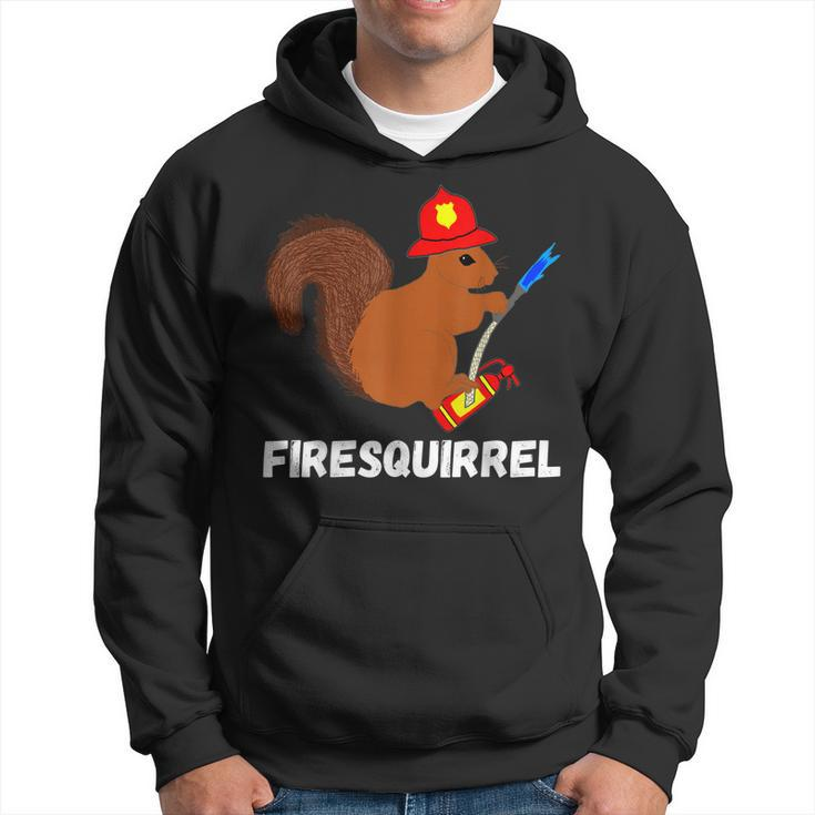 Firefighter Squirrel Funny Fire Fighter Rodent Fireman Hoodie