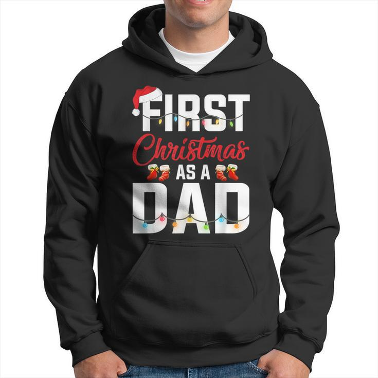 First Christmas As A Dad Xmas Lights New Dad Christmas Hoodie