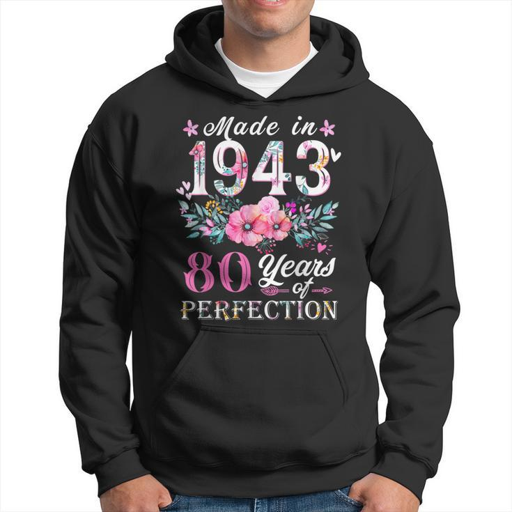 Floral 80Th Birthday Gift Ideas For Women Best Of 1943  Hoodie