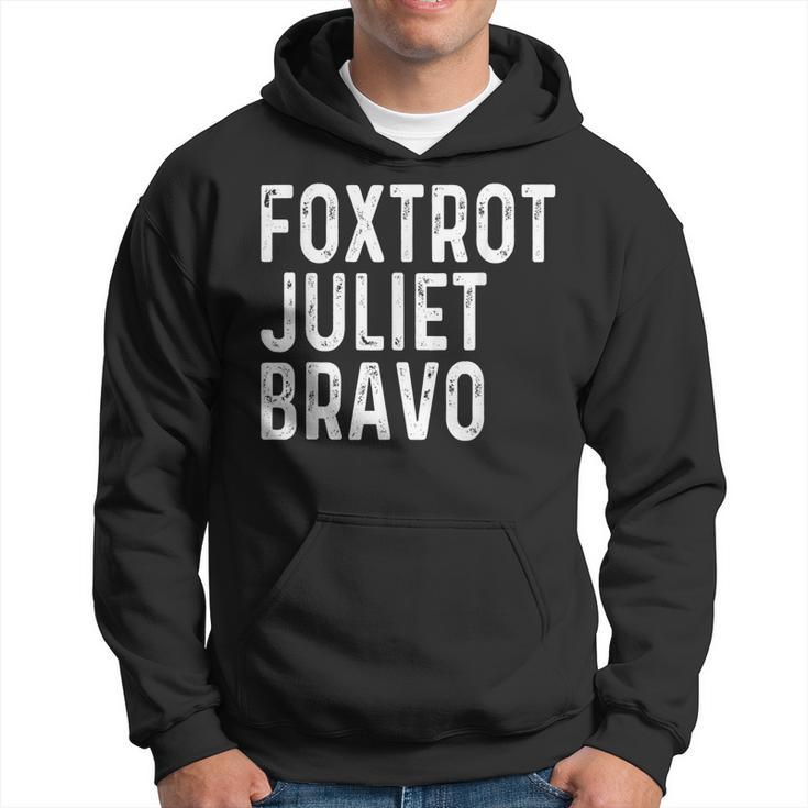 Foxtrot Juliet Bravo Retro Vintage America Us Military Hoodie