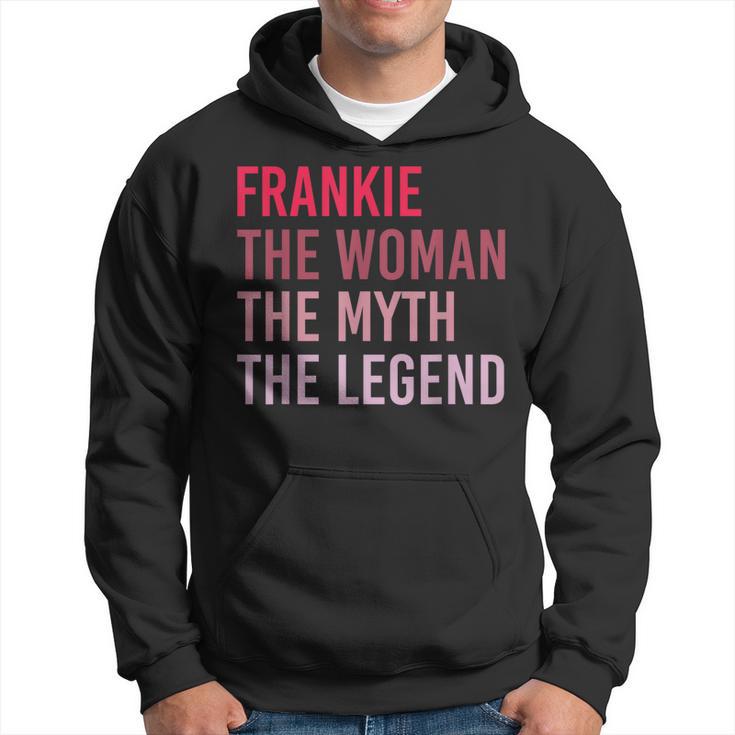 Frankie Frau Mythos Legende Hoodie, Personalisiertes Geburtstagsdesign