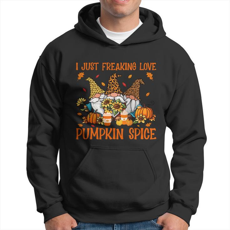 Freaking Love Pumpkin Spice Thanksgiving Gnome Sunflower Gift Hoodie