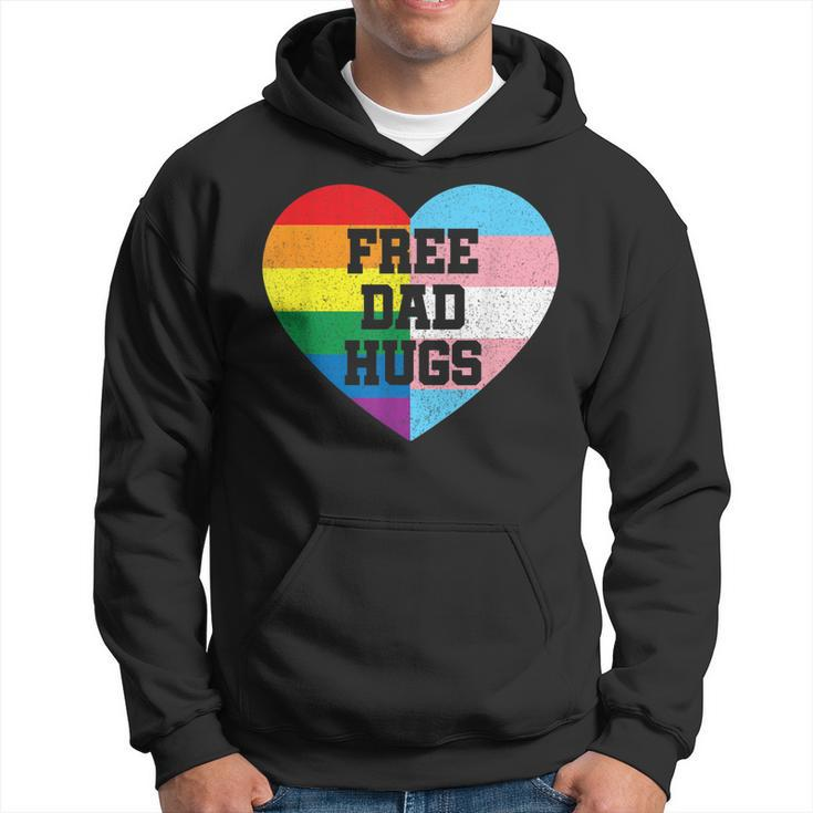 Free Dad HugsPride Gift Lgbt Rainbow Flag Family Gift For Mens Hoodie