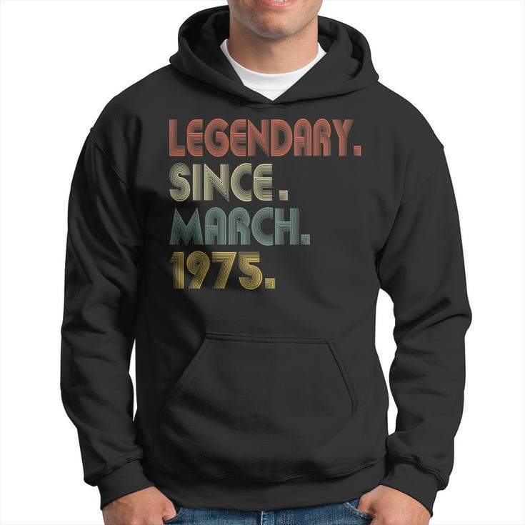 Funny 44 Years Old 44Th Birthday Gifts March 1975  Hoodie