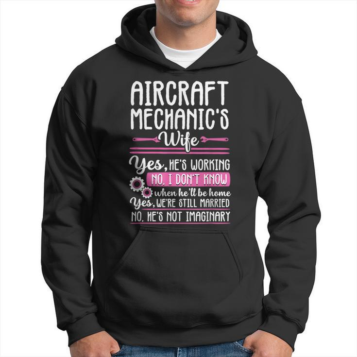 Funny Airplane Aircraft Mechanic Wife Gift Women Hoodie