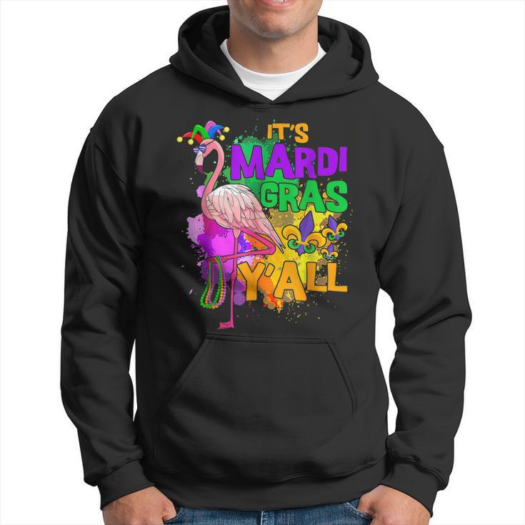 Funny Carnival Party Gift Idea Flamingo Mardi Gras  V3 Hoodie