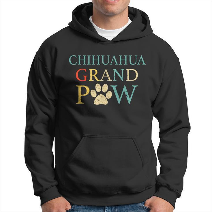 Funny Chihuahua Grand Paw Vintage Dogs Lovers Fathers Day Hoodie