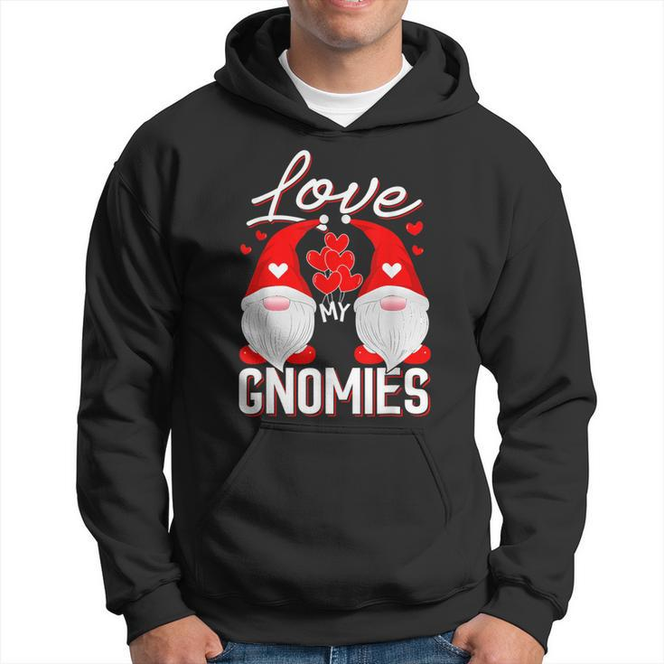 Funny Cute Love My Gnomies Gnomes & Hearts Valentines Day  Hoodie