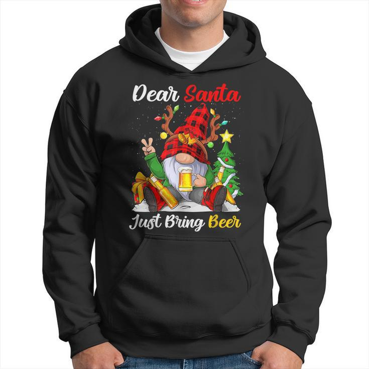 Funny Dear Santa Just Bring Beer Christmas Xmas Matching  Men Hoodie Graphic Print Hooded Sweatshirt