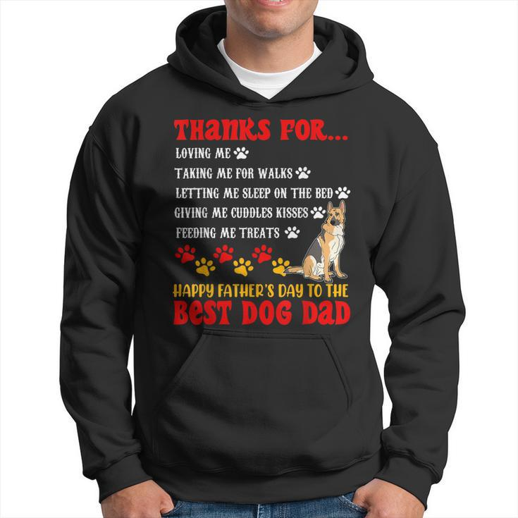 Funny Happy Fathers Day Best Dog Dad German Shepherd Dog Hoodie