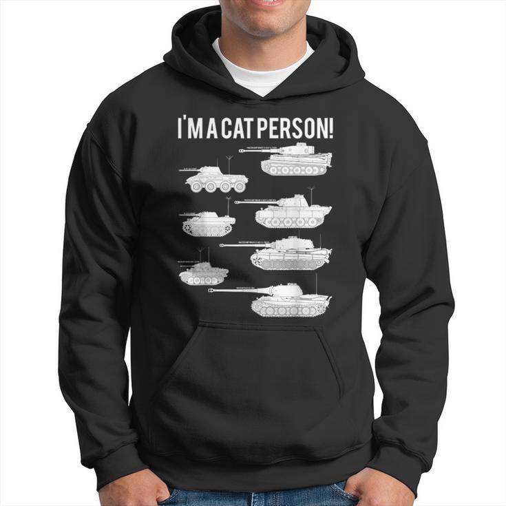 Funny Im A Cat Person German Cats Tanks Distressed  Hoodie