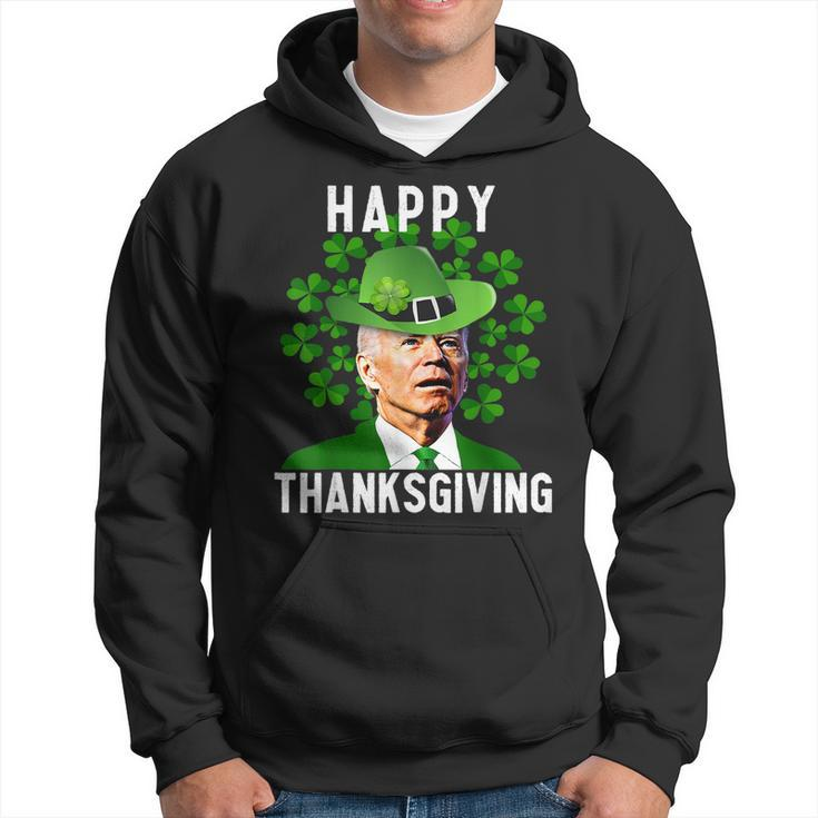 Funny Joe Biden Thanksgiving Confused St Patricks Day  Hoodie