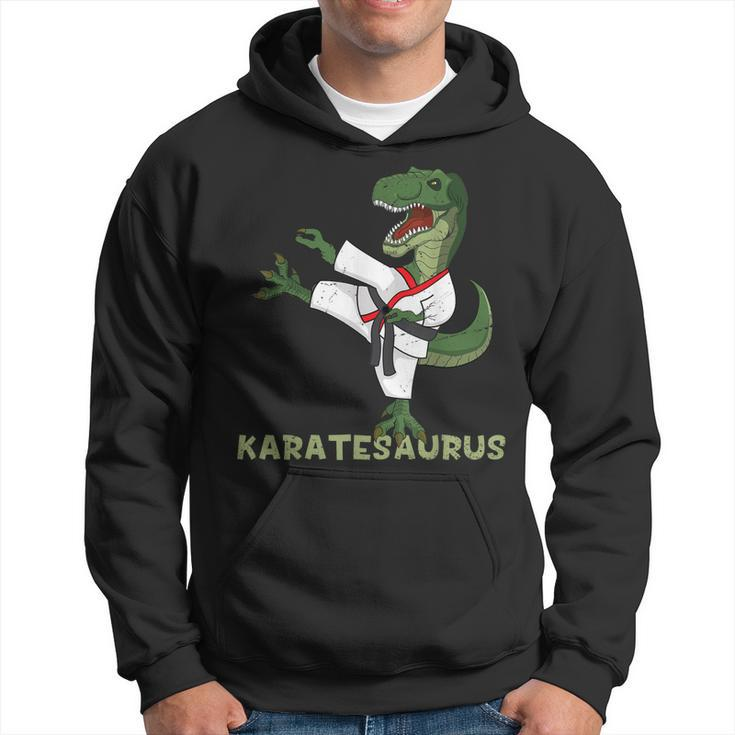 Funny Karate Dinosaur Karatesaurus T-Rex Graphic Karatist Hoodie