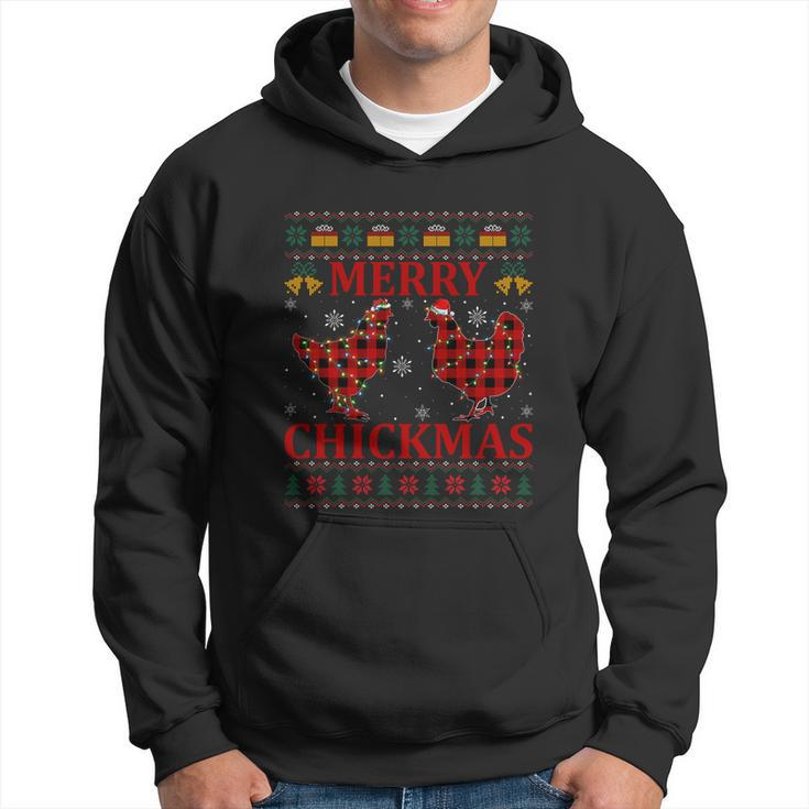 Funny Merry Chickmas Matching Family Ugly Chicken Christmas Gift Hoodie