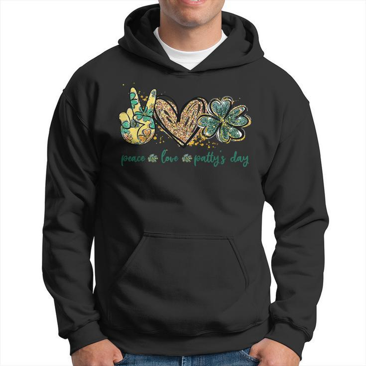 Funny Peace Love Pattys Day St Patricks Day Gifts  Hoodie