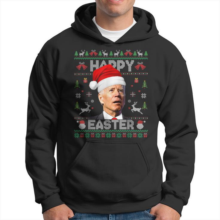 Funny Santa Joe Biden Happy Easter Ugly Christmas Long  Men Hoodie Graphic Print Hooded Sweatshirt