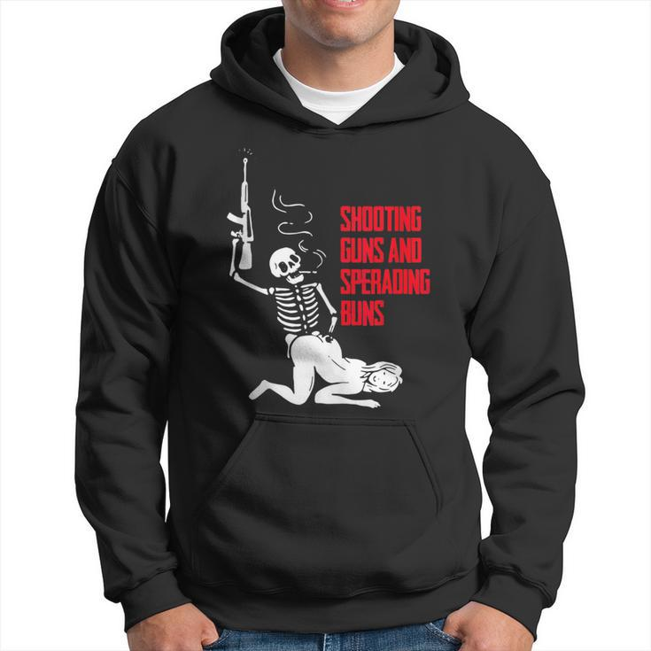 Funny Shooting Guns And Spreading Buns  Hoodie