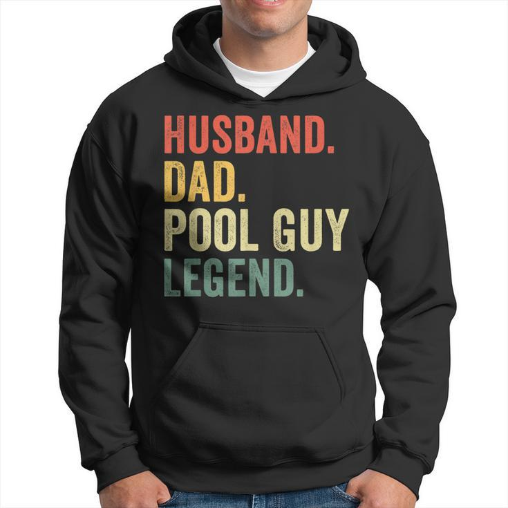 Funny Swimming Husband Dad Pool Guy Legend Vintage  Hoodie