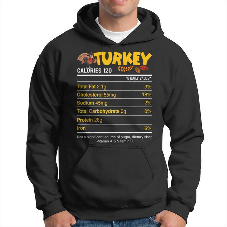 Funny Turkey Nutrition Ingredients Thanksgiving Holiday Gift  Hoodie