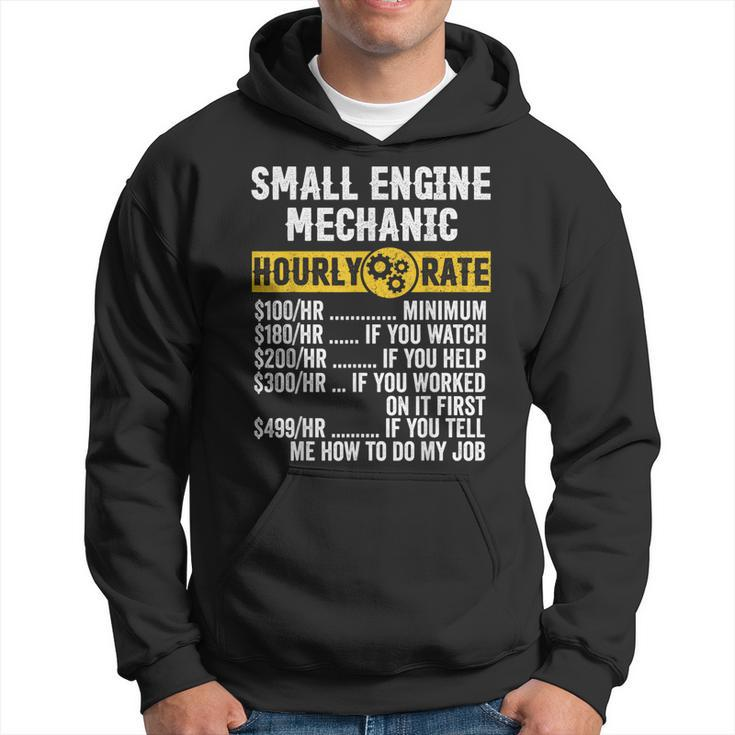 Funny Vintage Small Engine Repair Mechanic Hourly Rate Gift For Mens Hoodie