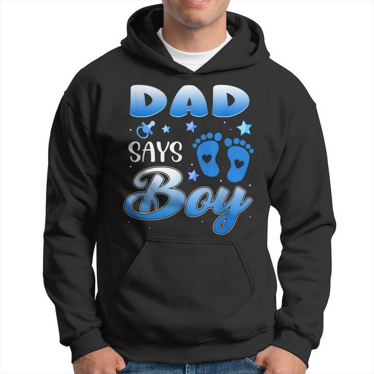 Gender Reveal Dad Says Boy Baby Party Matching Family Hoodie