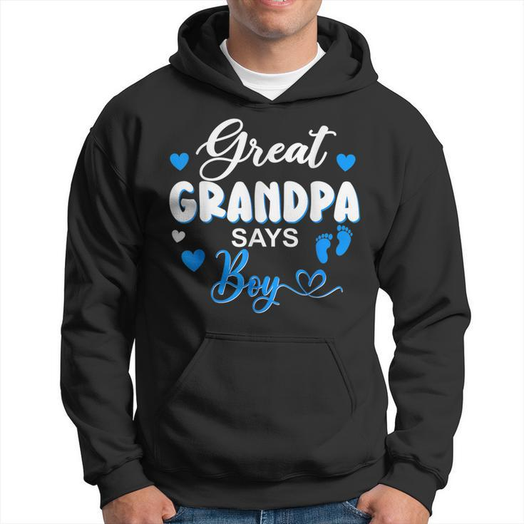 Gender Reveal Great Grandpa Says Boy Matching Family Baby  Hoodie